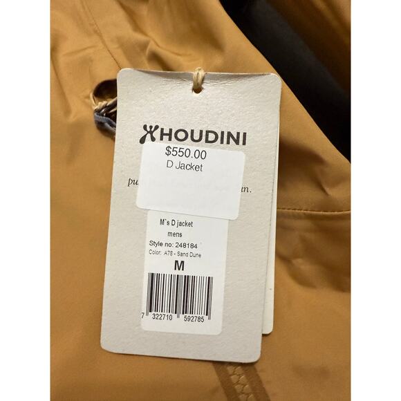 Houdini Men’s D Jacket Medium Sand Dune Waterproof Apex 3L Hardshell Ski Shell - Picture 10 of 11